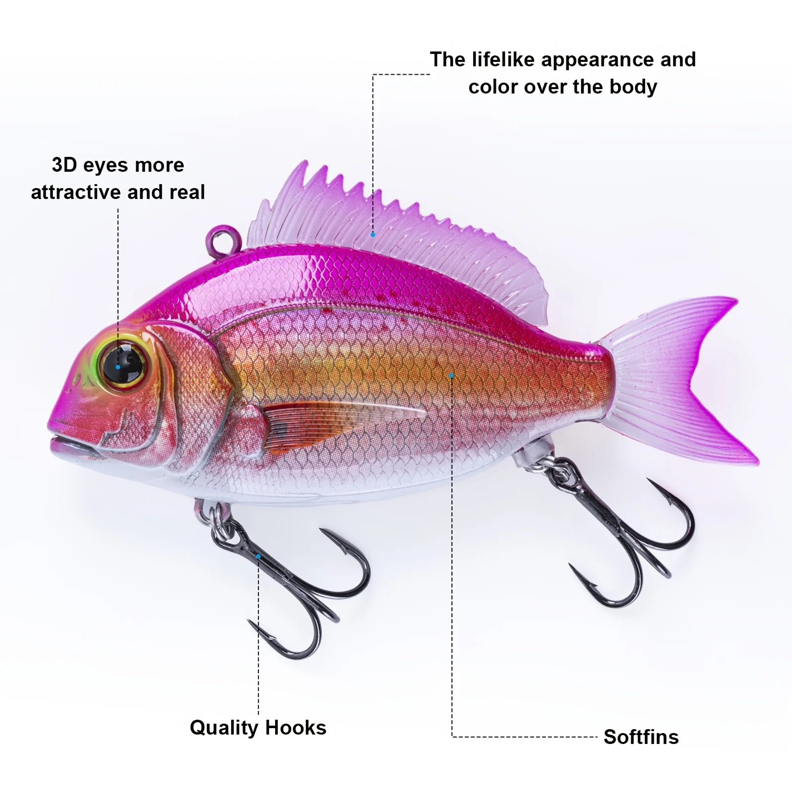 Señuelos de pesca Goture VIB Realista Vibración Hundimiento Invierno - imagen 3