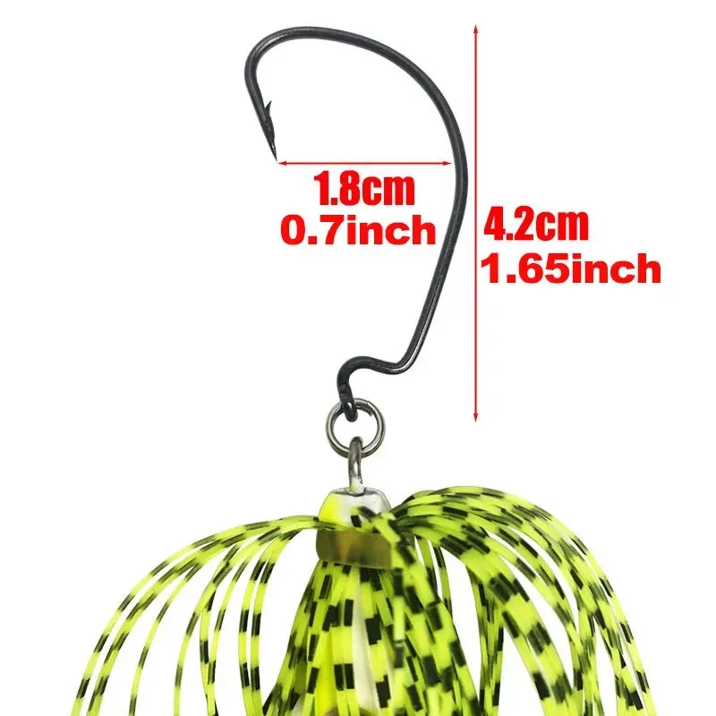 Señuelo de pesca de goma, cebo giratorio BURLE, 2 cuchillas, cuchara, cabeza de plomo, Lucio - imagen 4