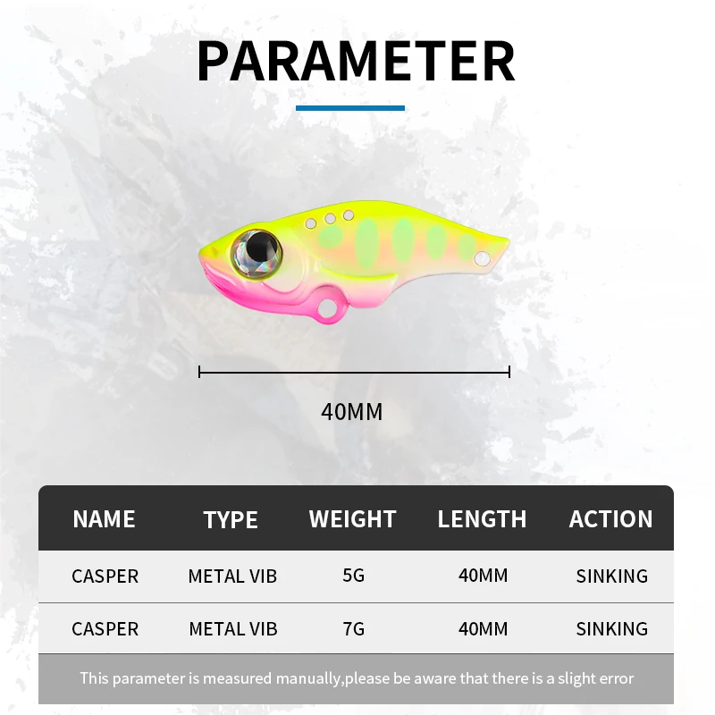MAGIC WORKS-señuelo de pesca de Metal VIB, cebo en miniatura, 5g/7g, cuchara dura Artificial para pesca en agua salada - imagen 4