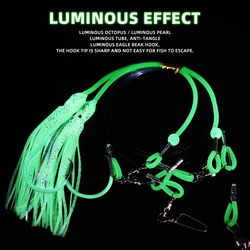 Aparejo de pesca profunda con anzuelo circular luminoso ZYZHE