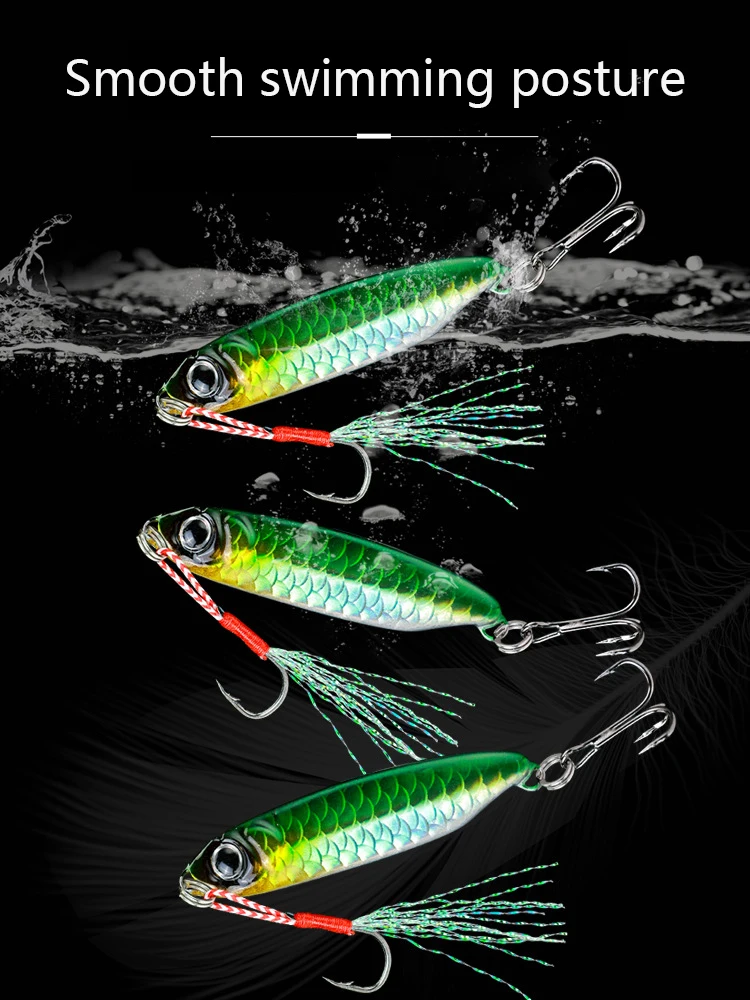 Cebo de pesca, cuchara de jigging, señuelo para exteriores, cebo de plantilla de Metal, 1 ud. - imagen 5