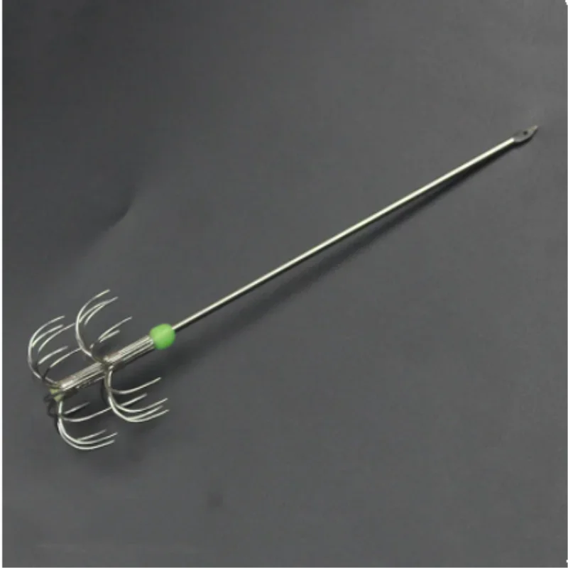 Juego de Señuelos de Pesca de acero inoxidable, anzuelo de paraguas de doble capa, calamar, sepia, pulpo, anzuelos de pesca, pesca de carpa - imagen 4