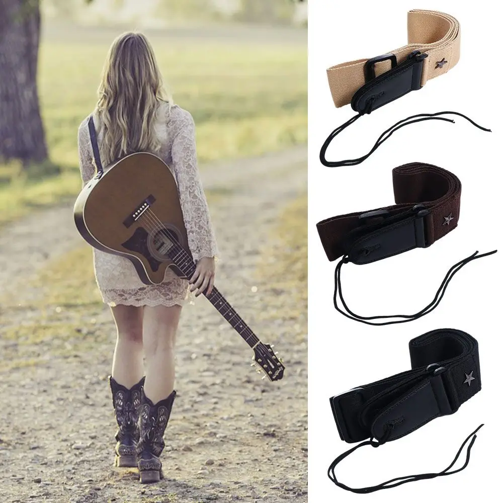 Guitarra eléctrica acústica Folk Guitarra púas soportes cinturones bajos Guitarra cinturón de hombro Correa de Guitarra cinturones de Guitarra extremos Correa - imagen 3