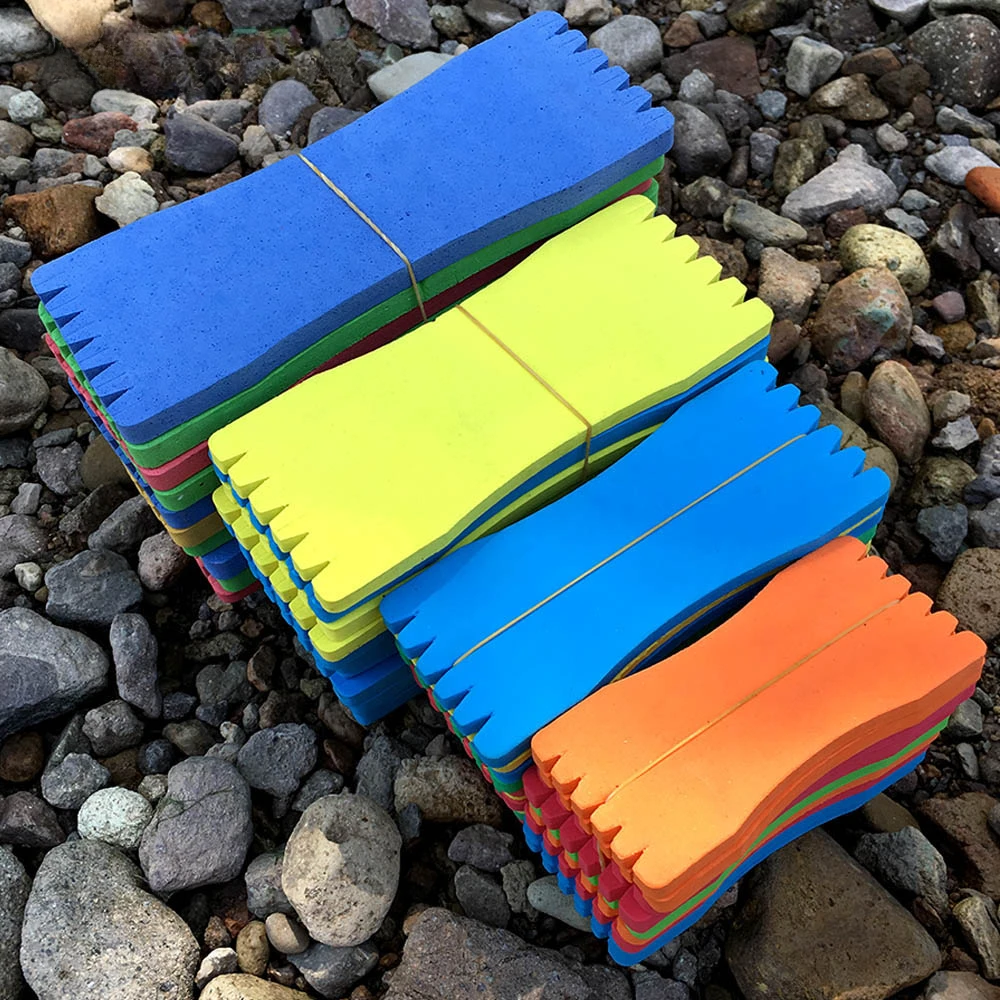 Placas de almacenamiento de espuma EVA para pesca, anzuelos de pesca de 10 piezas, soportes de alambre para traza - imagen 4