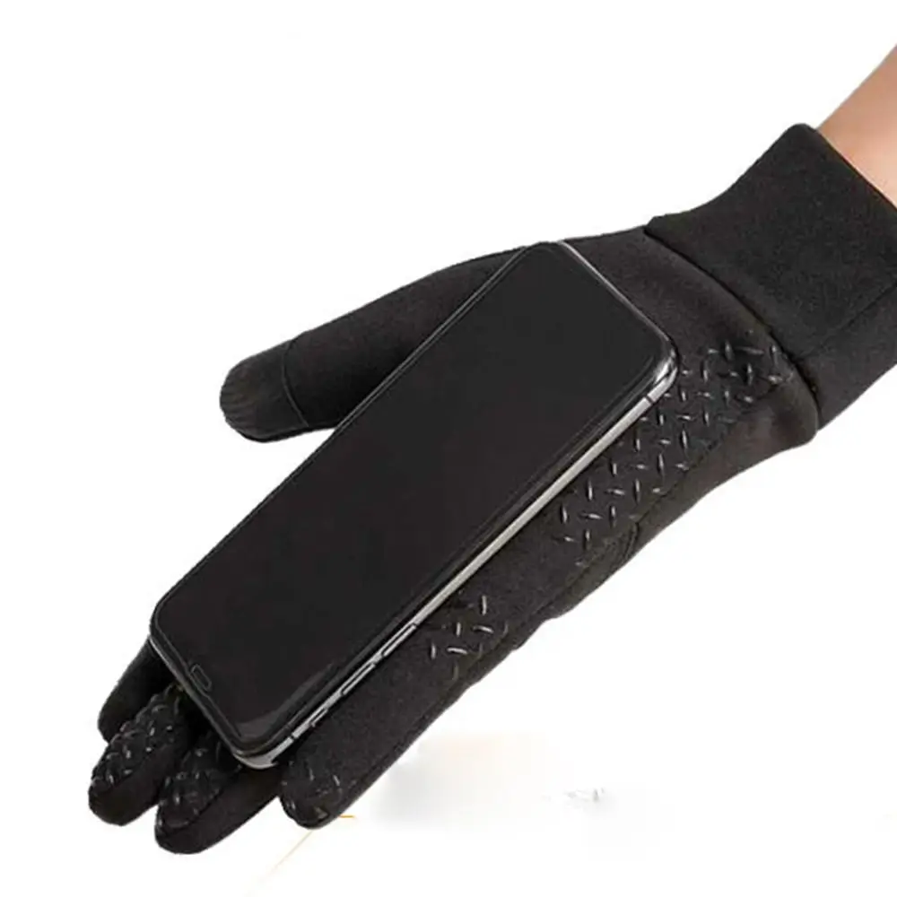 Guantes deportivos impermeables a prueba de viento para hombre, manoplas protectoras de dos dedos, guantes de dedo completo para ciclismo, mitones para pantalla táctil - imagen 2