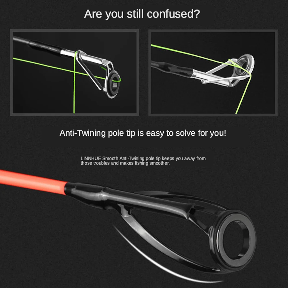 Caña de pescar de carbono para carpa, caña de pescar telescópica ultraligera, giratoria, dura, para agua salada, 4 piezas, 2,1 m/3m/3,6 m/4,5 m/5,4 m - imagen 5