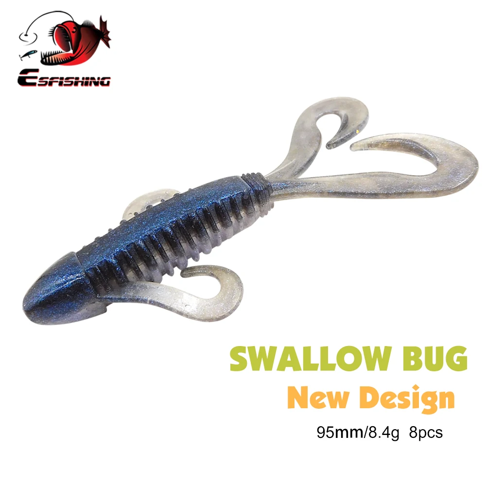 ESFISHING señuelo gusano suave oruga para lubina Lucio trucha
