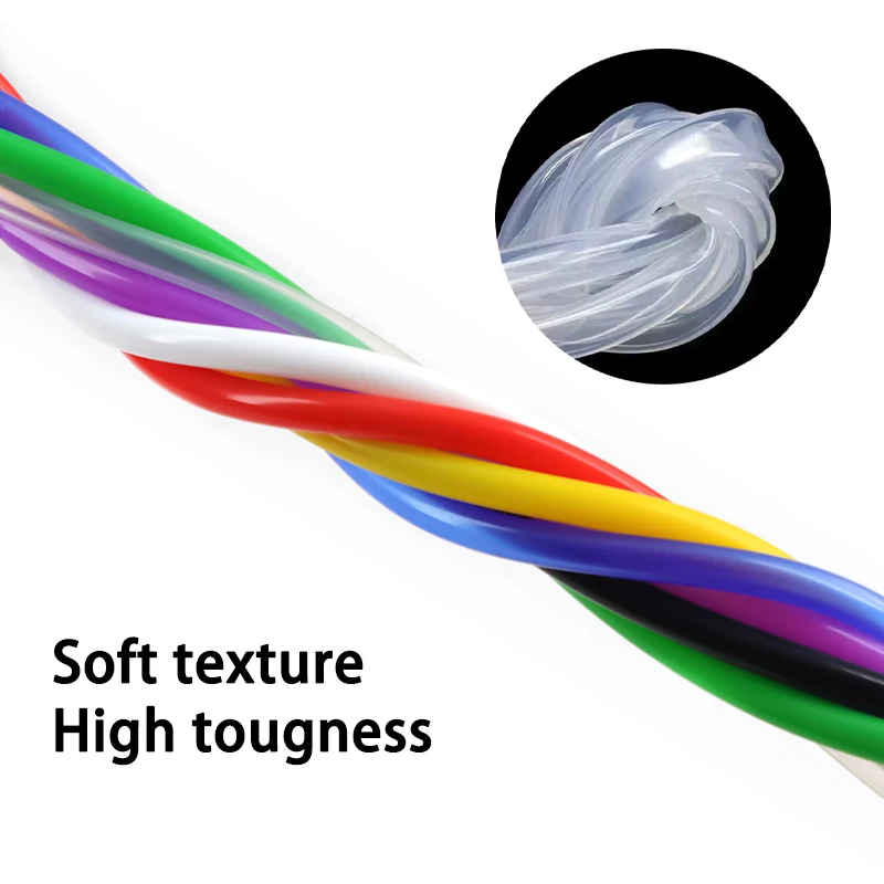 Tubo de silicona de grado alimenticio de 1 ~ 10m ID 0,5 1 2 3 4 5 6 7 8 9 10mm manguera de goma Flexible multicolor conector de agua de tubo de bebida suave - imagen 4