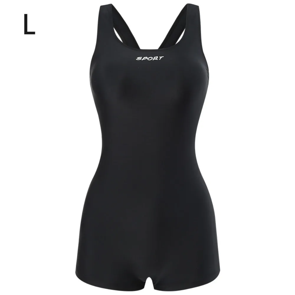 Traje de baño de una pieza de esquina plana resistente al cloro con almohadilla en el pecho traje de baño adelgazante diseño conservador de talla grande