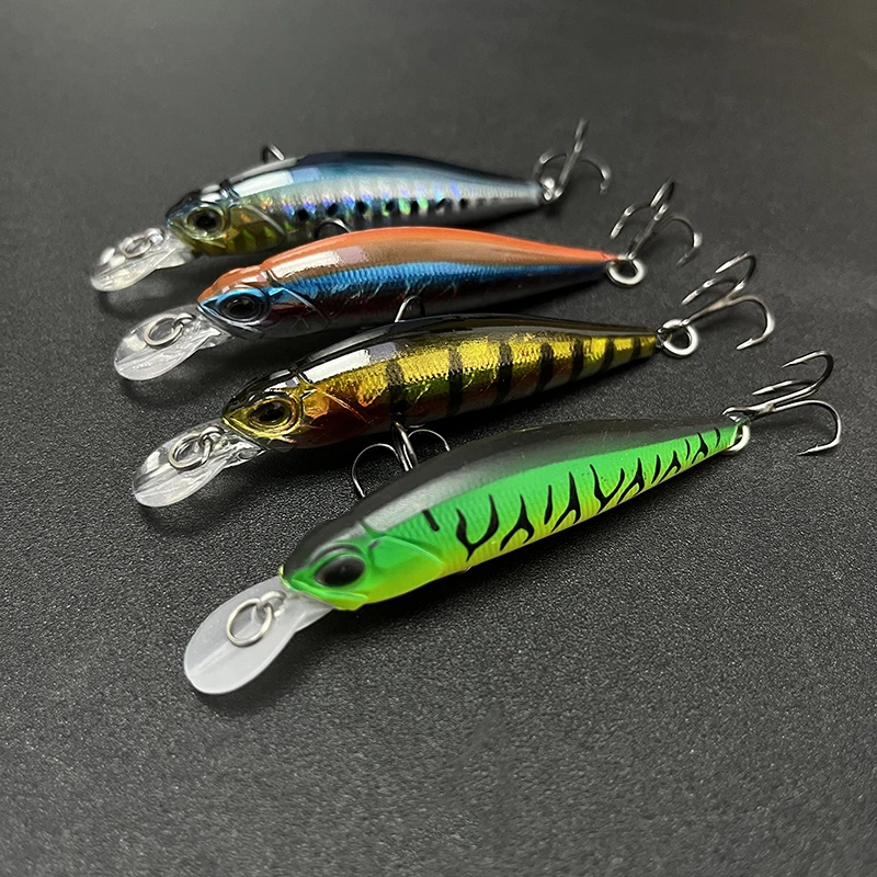 Mini señuelo de pesca de pececillo suspendido, 63mm, 5g, Wobblers de superficie para Lucio, Swimbait de agua dulce, cebos duros artificiales, aparejos Jerkbait - imagen 5