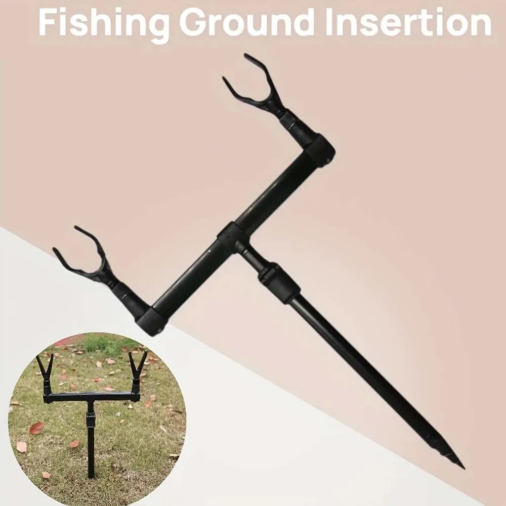 JSFUN 1 Juego de barras de zumbido para pesca de carpa para 2 varillas soporte de caña de pescar de aluminio accesorios de pesca - imagen 5