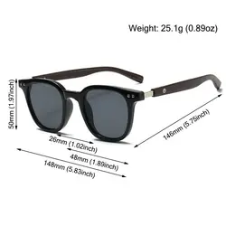 Gafas de sol vintage efecto madera protección UV unisex