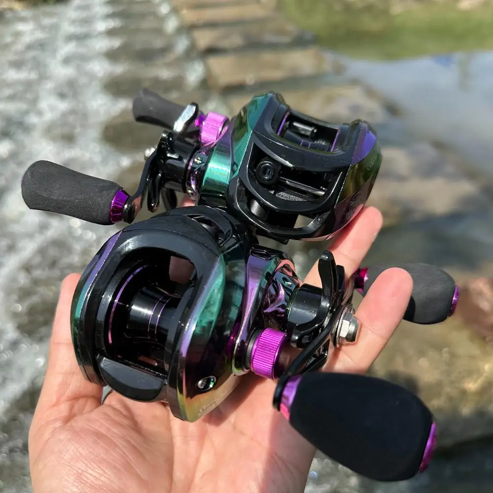 Carrete de pesca Baitcasting de alta resistencia, rueda de caída de agua de lanzamiento de larga distancia, relación de engranaje 7,2: 1, arrastre máximo de 10KG para carpa y lubina - imagen 2