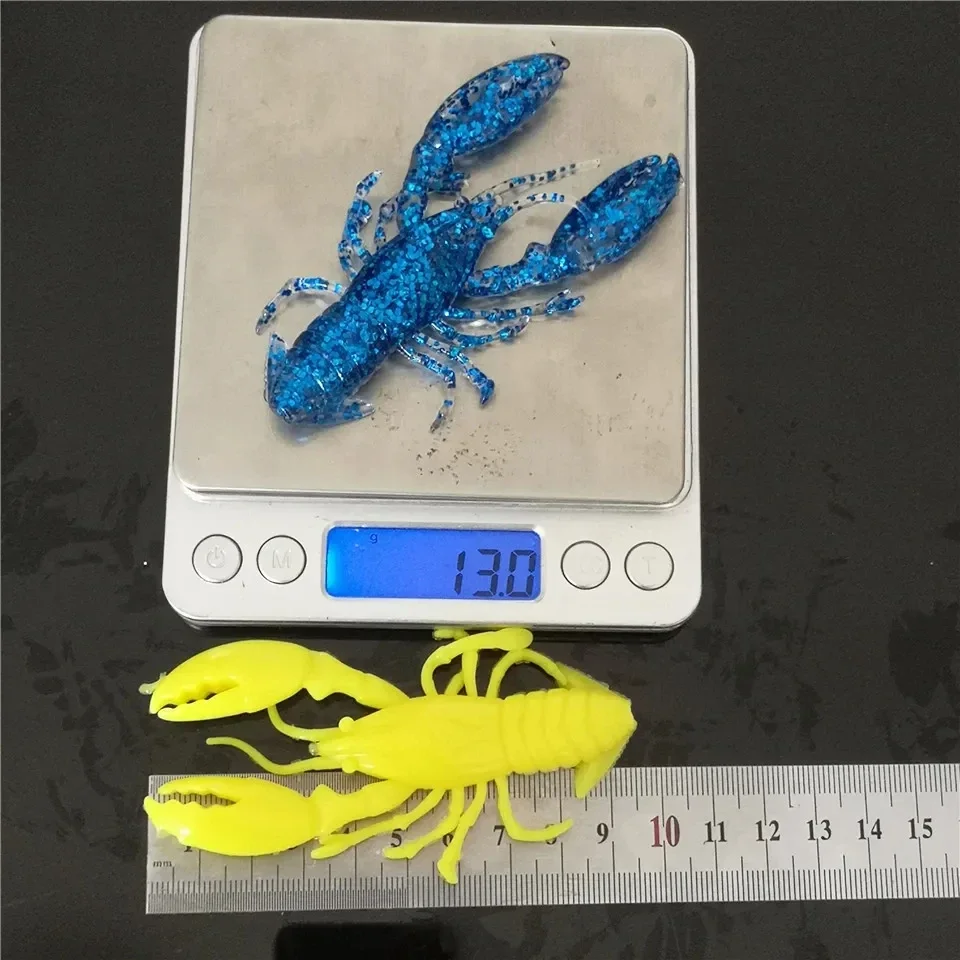 Señuelos blandos de pesca, 2 uds., 12,5g/90mm, cebos blandos flotantes de cangrejo, señuelo de plástico Swimbait Wobblers, Señuelos de Pesca artificiales - imagen 3