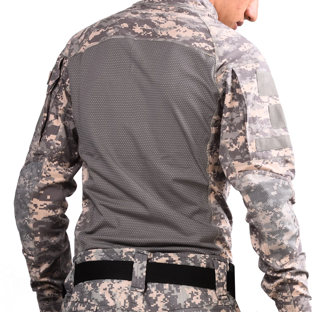 Uniforme para exteriores, trajes tácticos, camisas de combate, atuendo, ropa para hombre, camisetas Tatico a prueba de viento, pantalones de caza de camuflaje Airsoft + almohadillas - imagen 5