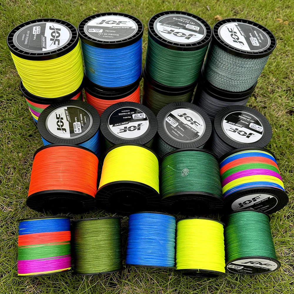 JOF-sedal de pesca trenzado, 1000M, 8 hebras, 4 hebras, 18-80lb, PE, multifilamento, superfuerte, Japón, Multicolor - imagen 4
