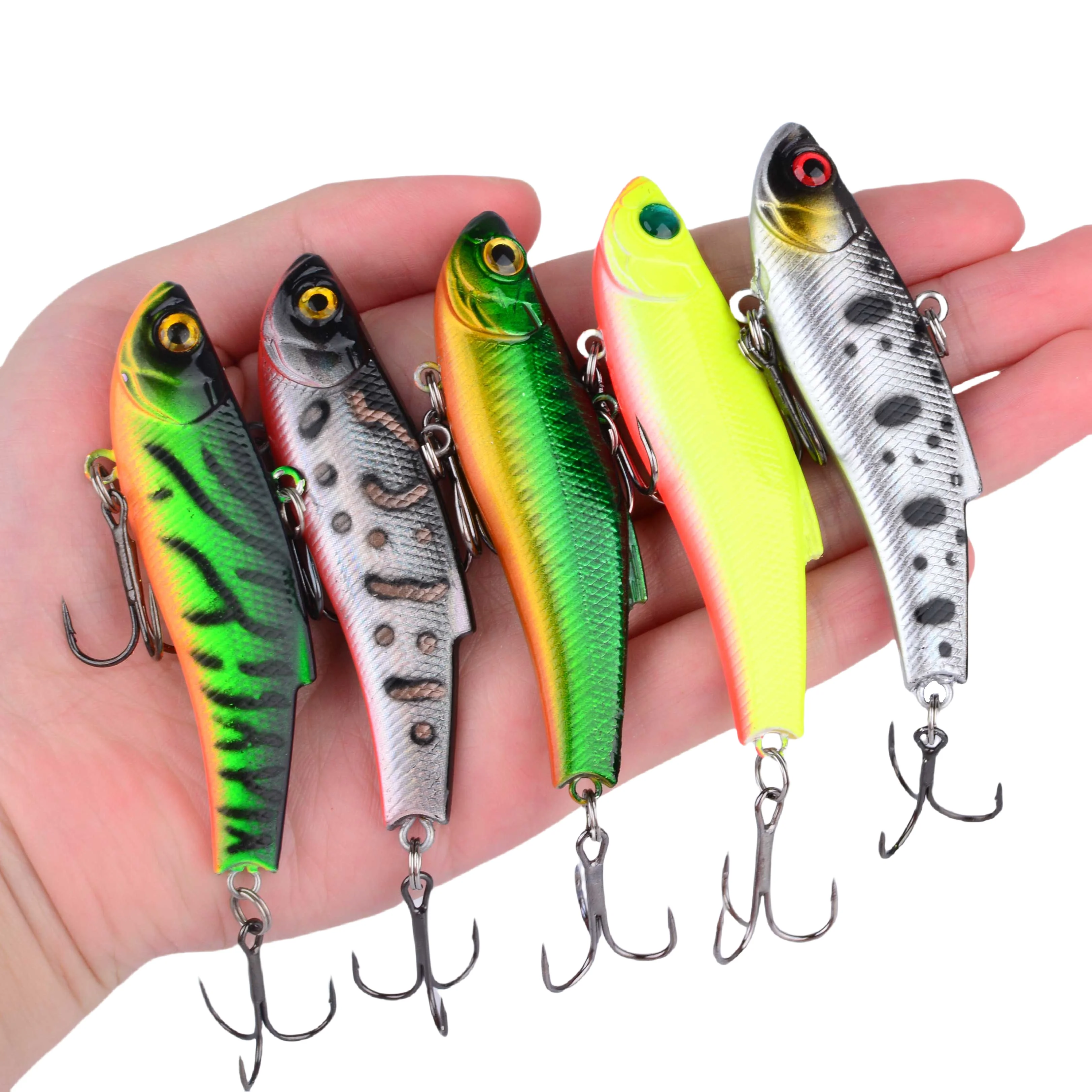 10 Uds VIB señuelo de Pesca invierno hielo Crankbait vibración Artificial cebo duro toda la profundidad lubina Lucio Pesca aparejos de Pesca ﻿ - imagen 5