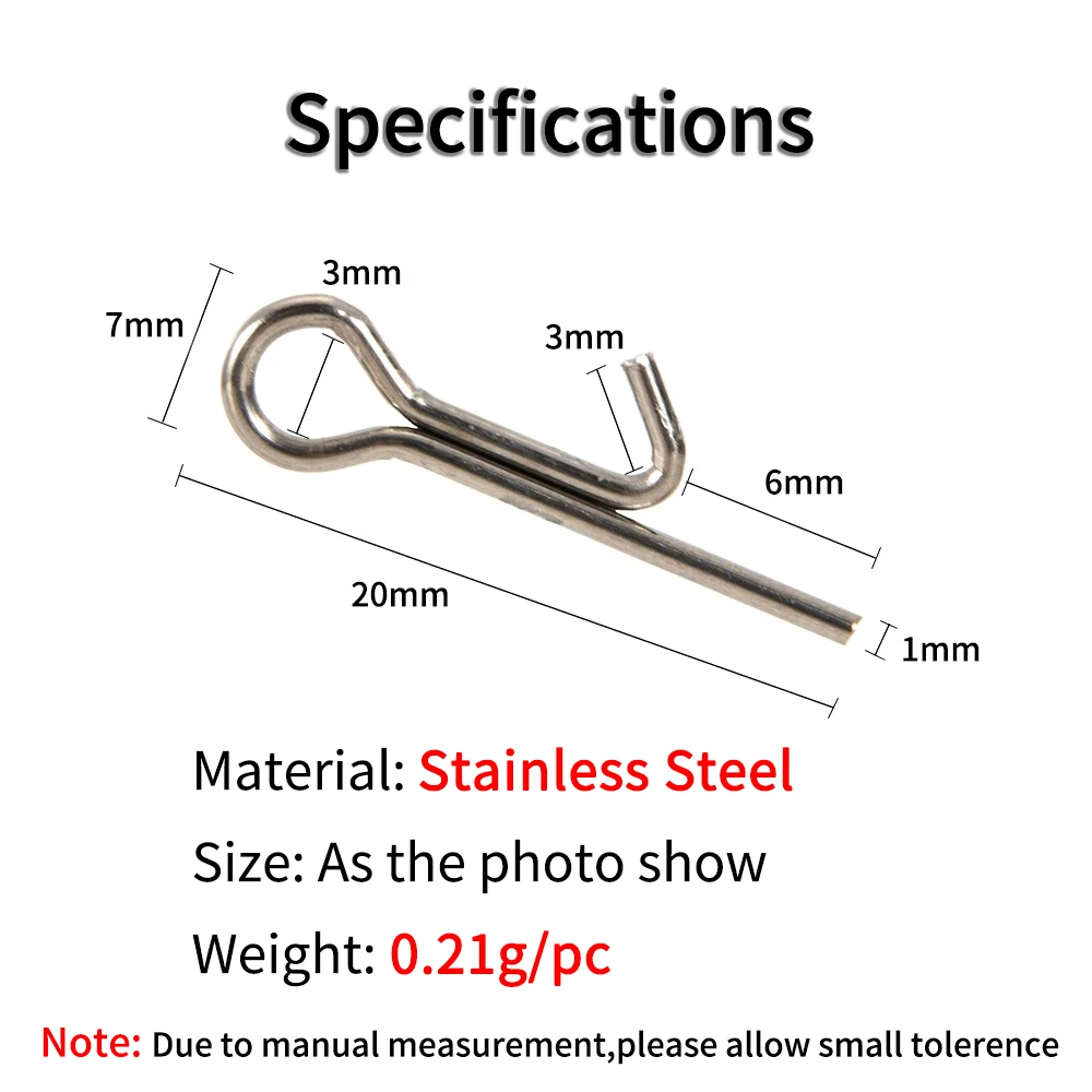 ELLLV 50/100/200 Uds. Señuelo blando de pesca de acero inoxidable Stinger Spike anzuelo triple conectar pines ayudar accesorios de pesca fijos - imagen 3