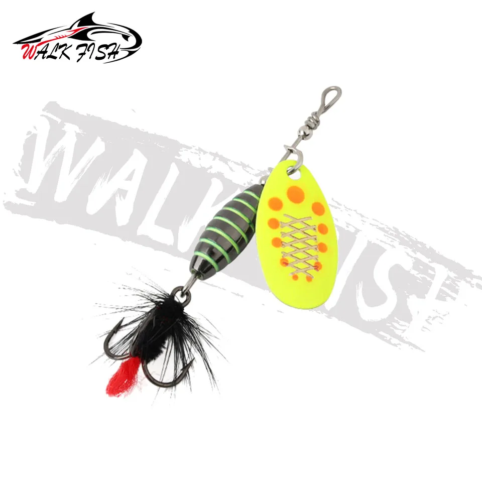 WALK FISH-señuelo giratorio de Pesca con lentejuelas, cebo giratorio de latón, gancho de acero con alto contenido de carbono, 3,7g, 5,3g, 8,2g, 10,5g - imagen 4
