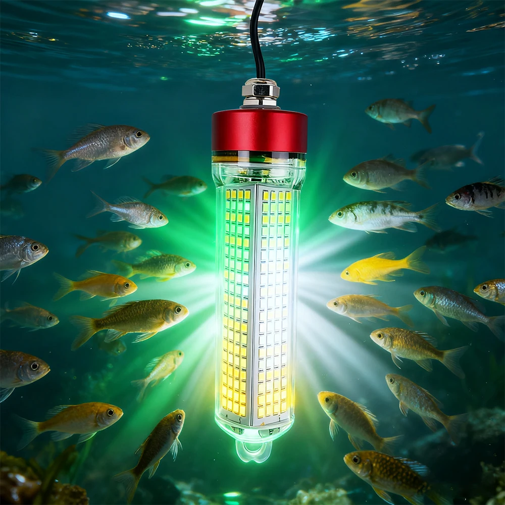 1 unidad de nueva luz LED de pesca submarina de color ajustable, luz de señuelo de peces con interfaz USB, adecuada para iluminación nocturna para pescar - imagen 2