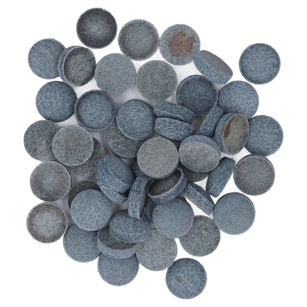 50 Uds. Caja de almacenamiento de puntas de tacos de billar de cuero, puntas de tacos de billar adhesivas, repuesto de varios tamaños, tacos de billar - imagen 4