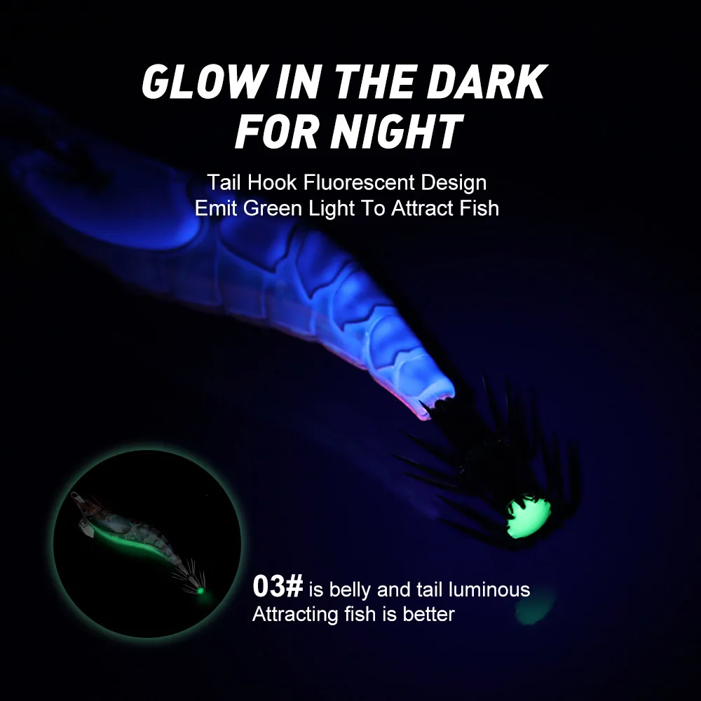 Kingdom Egi-señuelo de calamar Artificial, anzuelos de hundimiento lento, pesca en el mar, pulpo, sepia, señuelo luminoso - imagen 4