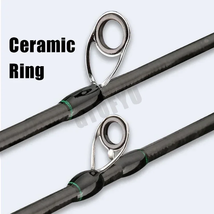 Caña de pescar con señuelo de 2 secciones, caña de pescar giratoria/fundida de 1,8 m, peso de 5-30g - imagen 3