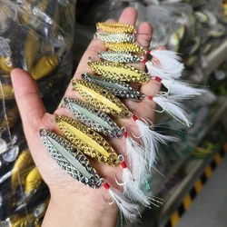 Wondersee señuelo leech metálico brillante en oscuridad – trucha