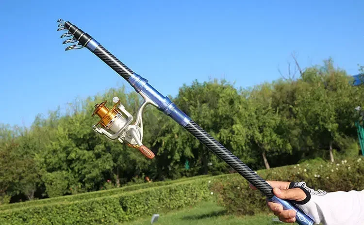 La mejor pesca giratoria portátil telescópica, 2,4 M, 2,7 M, 3,6 M, 3,9 M, 4,5 M, caña de pescar de viaje, barco de mar, caña de pescar en roca - imagen 5