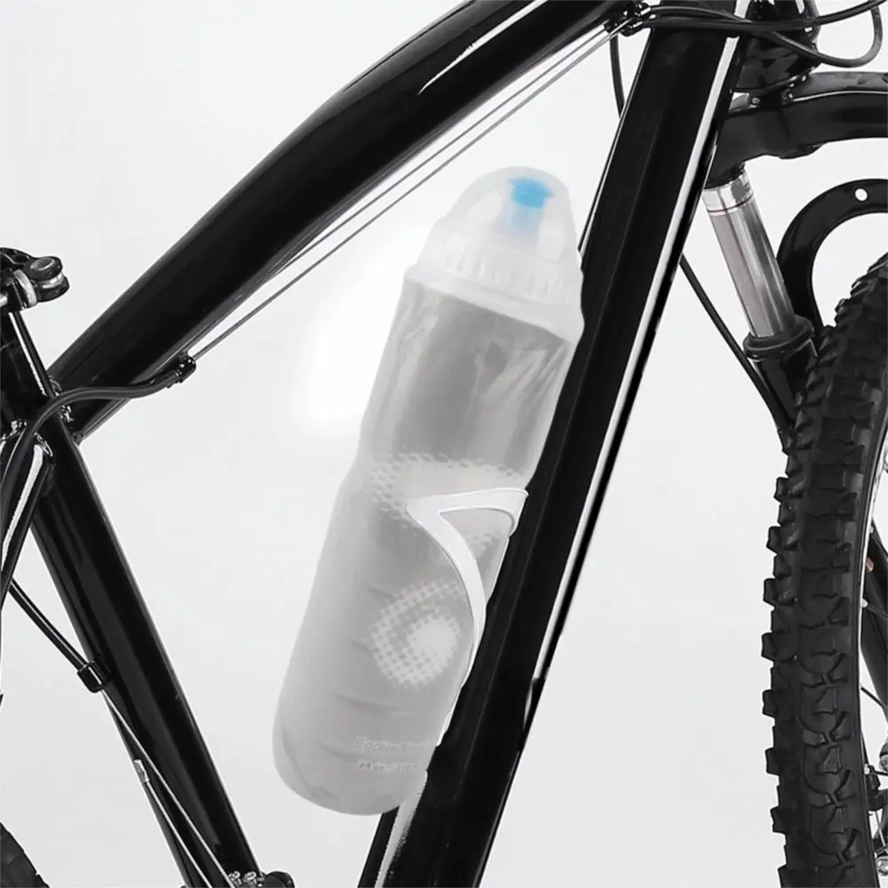 Botella de agua deportiva portátil de 710ML de capacidad, botella de agua de PE de doble capa para ciclismo, boquilla antifugas, botella de agua para deportes al aire libre - imagen 4