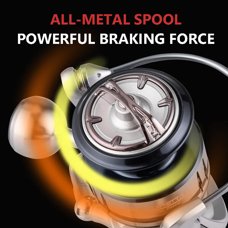 Carrete de pesca giratorio Mavllos FPS, relación de velocidad de potencia de arrastre de 10KG 5,2: 1 9BB 1000-3000, mango de aluminio CNC + carrete de pesca de lubina - imagen 5