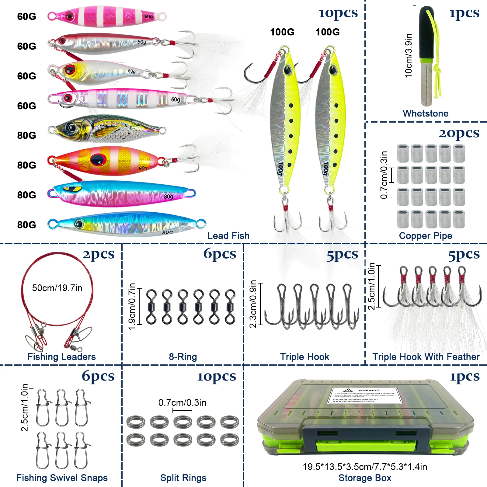 FREE FISHER Cucharas metálicas para jigging vertical y lance - imagen 2
