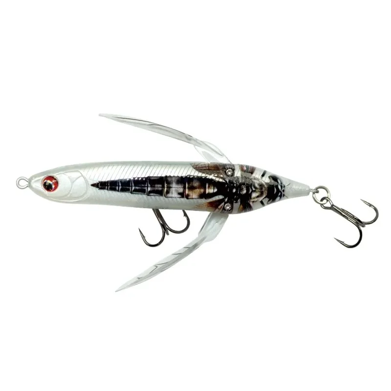 SWOLFY Topwater señuelo tipo lápiz 80mm 6,5g Minnow Crankbait Spinner Buzzbait plantilla de Metal cebo de pesca lubina trucha Wobblers Fishbait