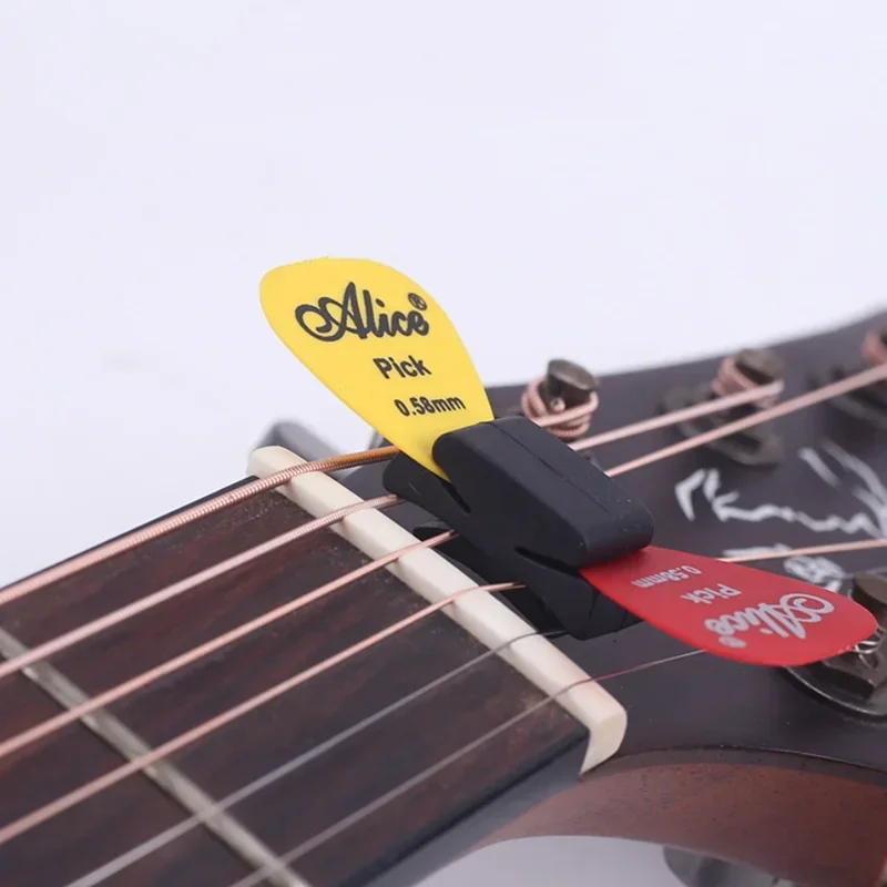 Soporte de goma negro para guitarra, accesorio para ukelele, fijación en el cabezal, soportes firmes para bajo, 1/2/5 piezas - imagen 4