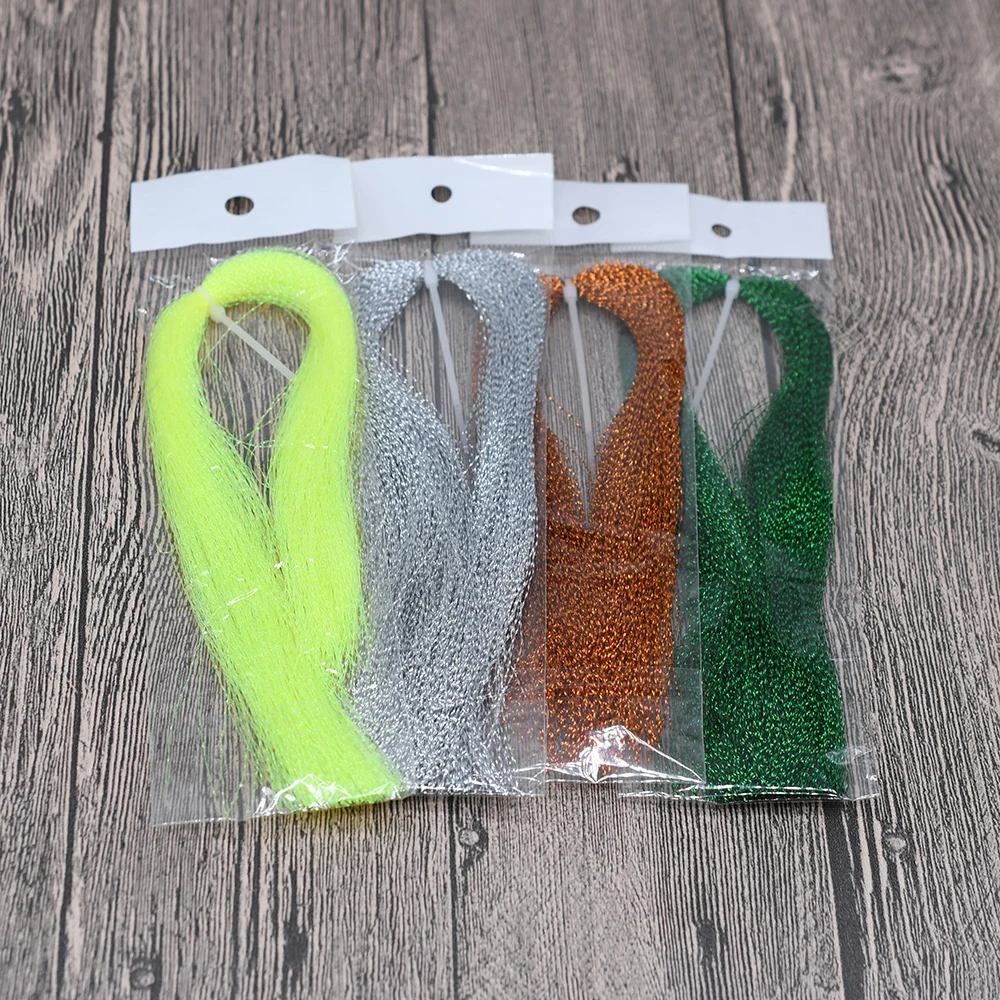 MNFT-señuelo de línea de pesca con mosca, 10 bolsas, destellos de cristal brillantes, tinsellas, señuelo de anzuelo, materiales de decoración de moscas - imagen 3