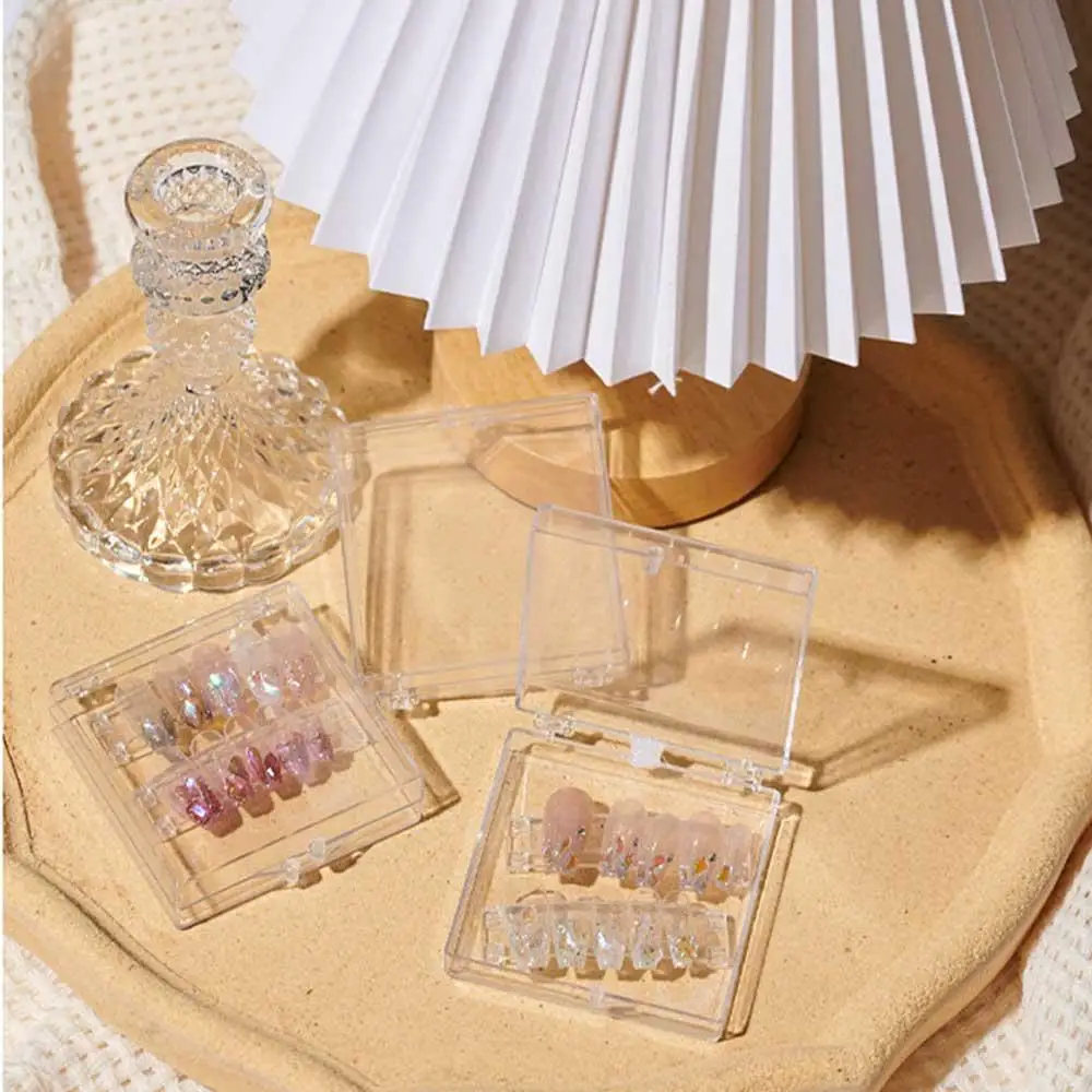 Caja de almacenamiento de uñas, Material a prueba de polvo, transparente, conveniente, accesorios de manicura, arte de uñas Popular - imagen 2