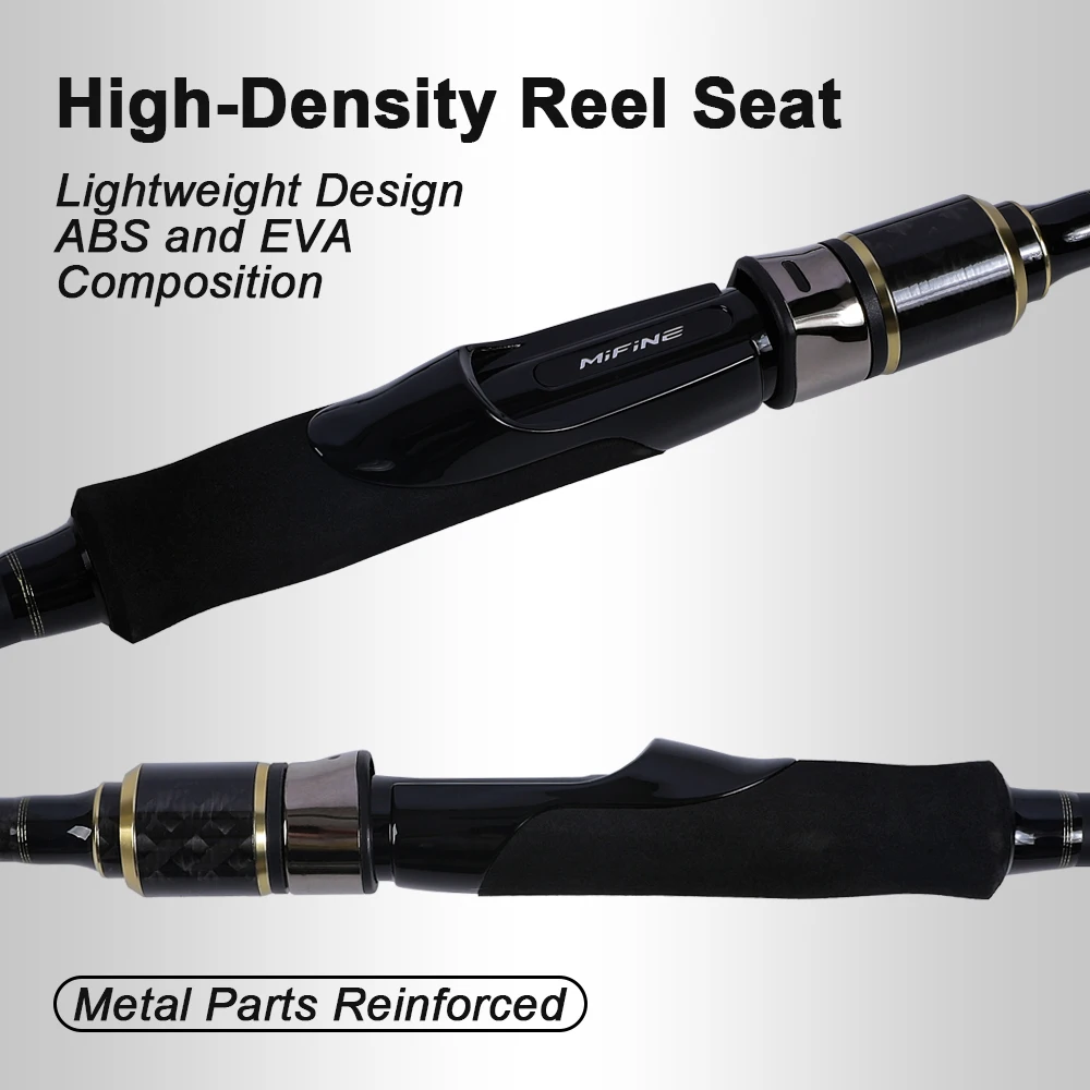Caña de pescar giratoria MIFINE ROAD DEFENDER, anillos FUJI CW 10-42g/15-62g MH/H, potencia para agua salada, perca de agua dulce, caña de pescar de lubina - imagen 4