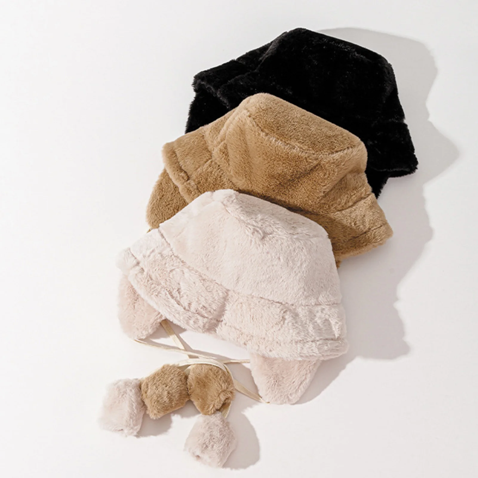 Gorro de pescador de invierno para mujer, gorro de felpa grueso a prueba de viento para acampar, montar, ciclismo, pesca, gorros cálidos y suaves y cómodos - imagen 4