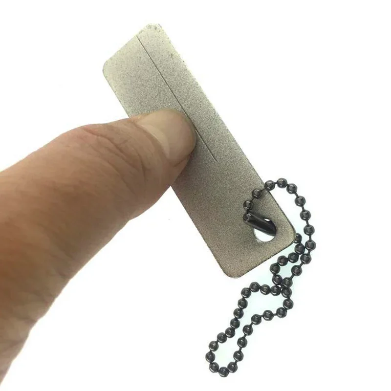 Afilador de anzuelos de pesca de doble ranura para exteriores, lima de anzuelos, molienda gruesa/fina, herramientas de caja de afilado de agudos de diamante, 1 ud. - imagen 4