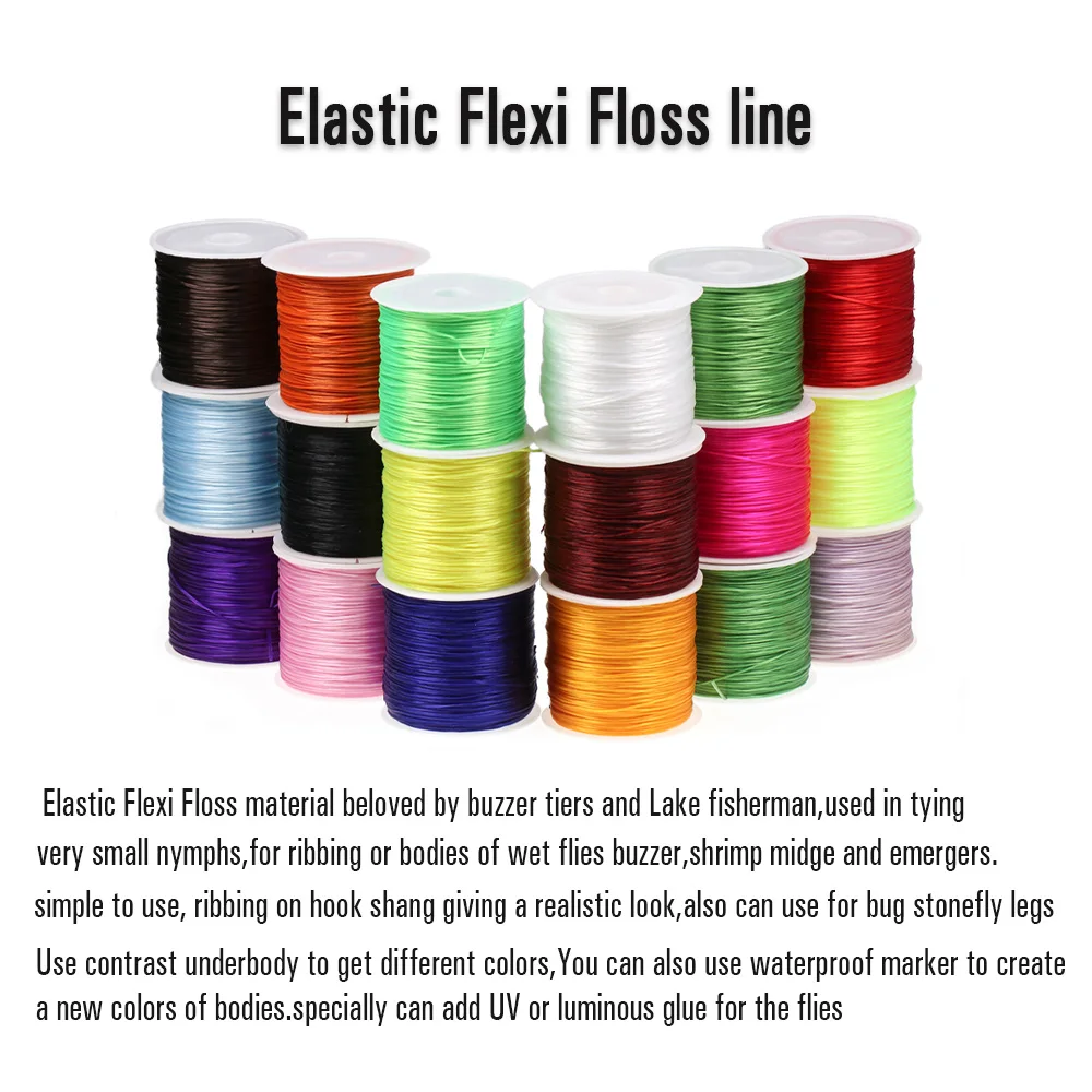 ICERIO-hilo elástico flexible de 0,5mm, hilo para atar moscas, cuerpo de goma, Material flexible - imagen 2