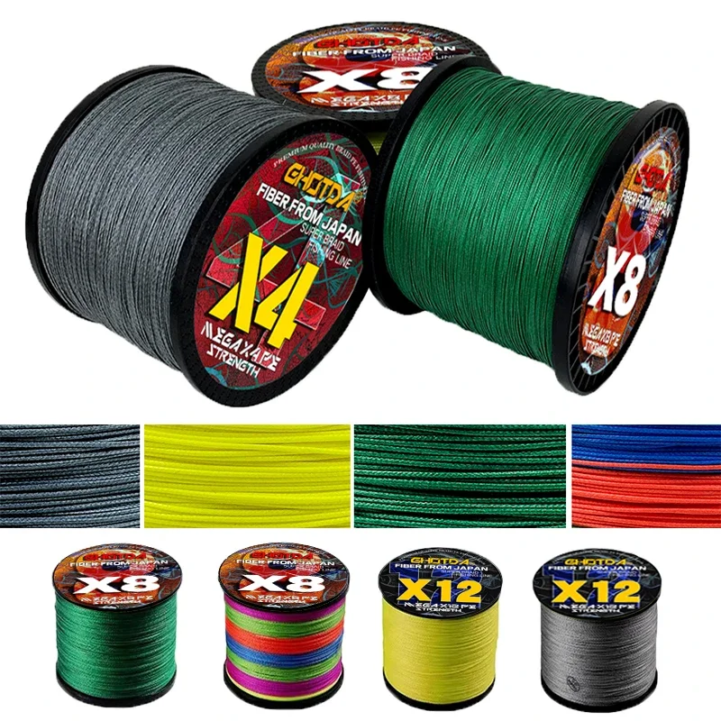 GHOTDA-sedal de pesca trenzado súper resistente al desgaste, 300M, X12/8/4 hebras, líder de corte rápido de agua, diámetro del cable de PE de 0,11-0,55mm - imagen 2