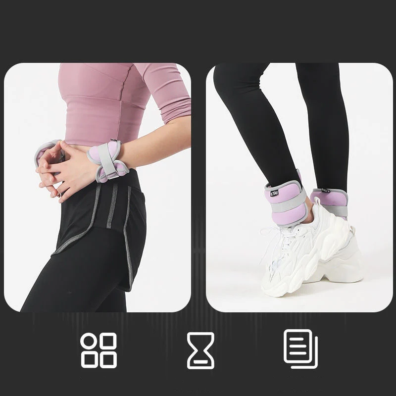 Bolsas de arena de peso de 0,25/0,5/1KG, 1 par, correa de hierro multifunción para muñeca y tobillo para Fitness, Yoga, correr, bailar, equipo moldeador de cuerpo - imagen 5