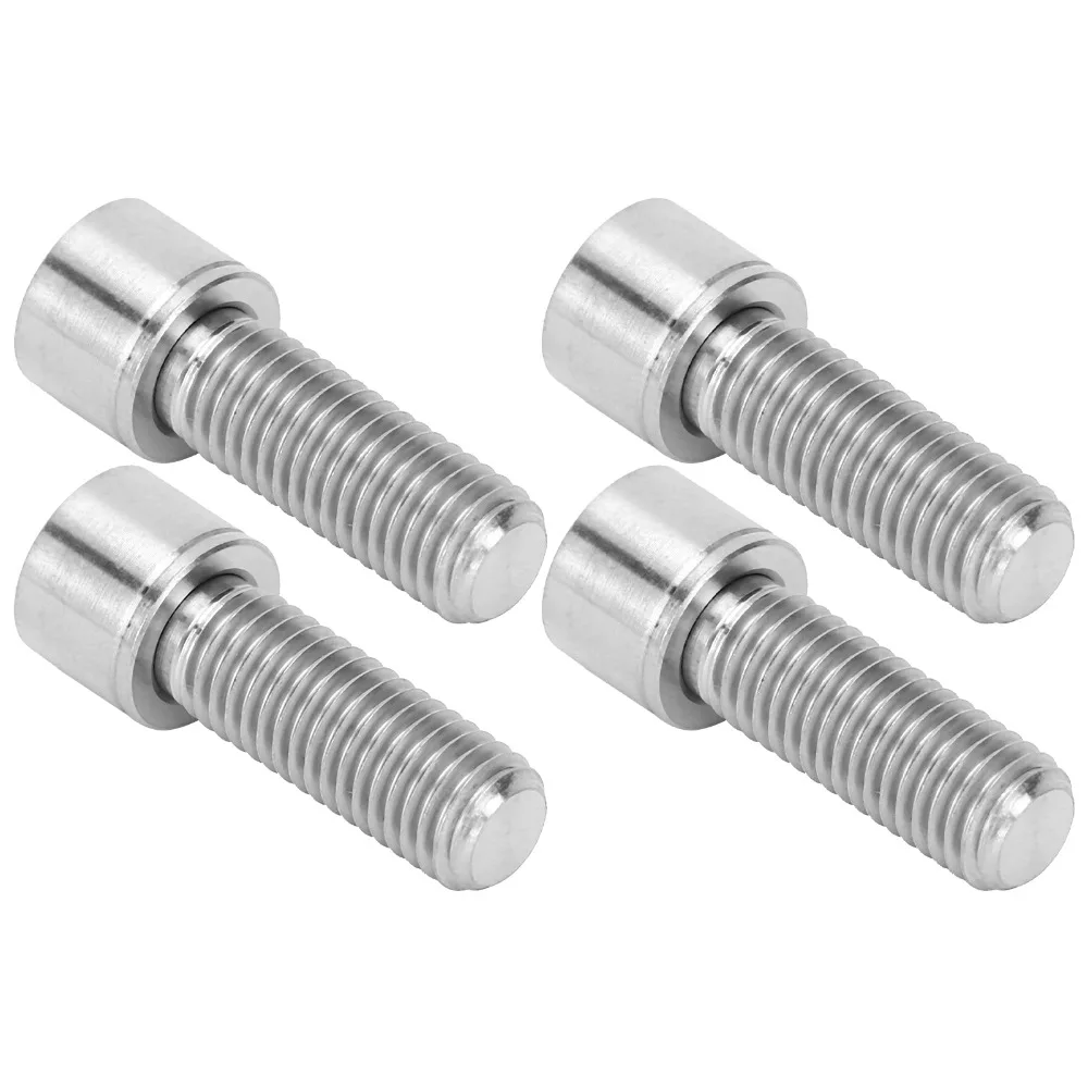 4 Uds. Pernos de vástago de manillar de bicicleta de aleación de titanio M7x20mm tornillos de vástago de bicicleta dorados/plateados ligeros con arandelas - imagen 5