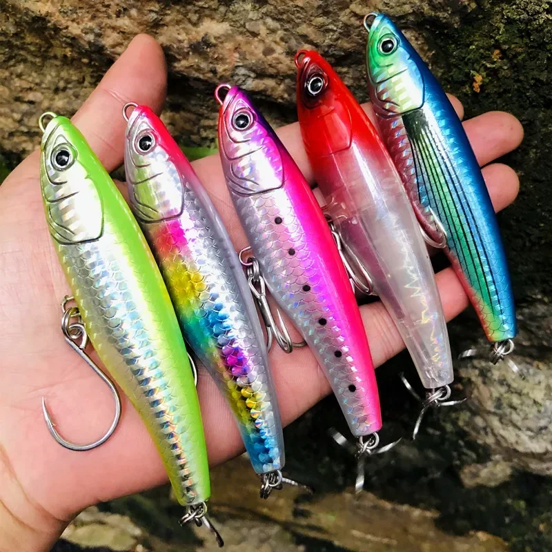 GREENSPIDER 110mm 50g Señuelos de pesca con lápiz que se hunden Wobbler Stickbait cebo duro Artificial para pesca de atún marino GT - imagen 5