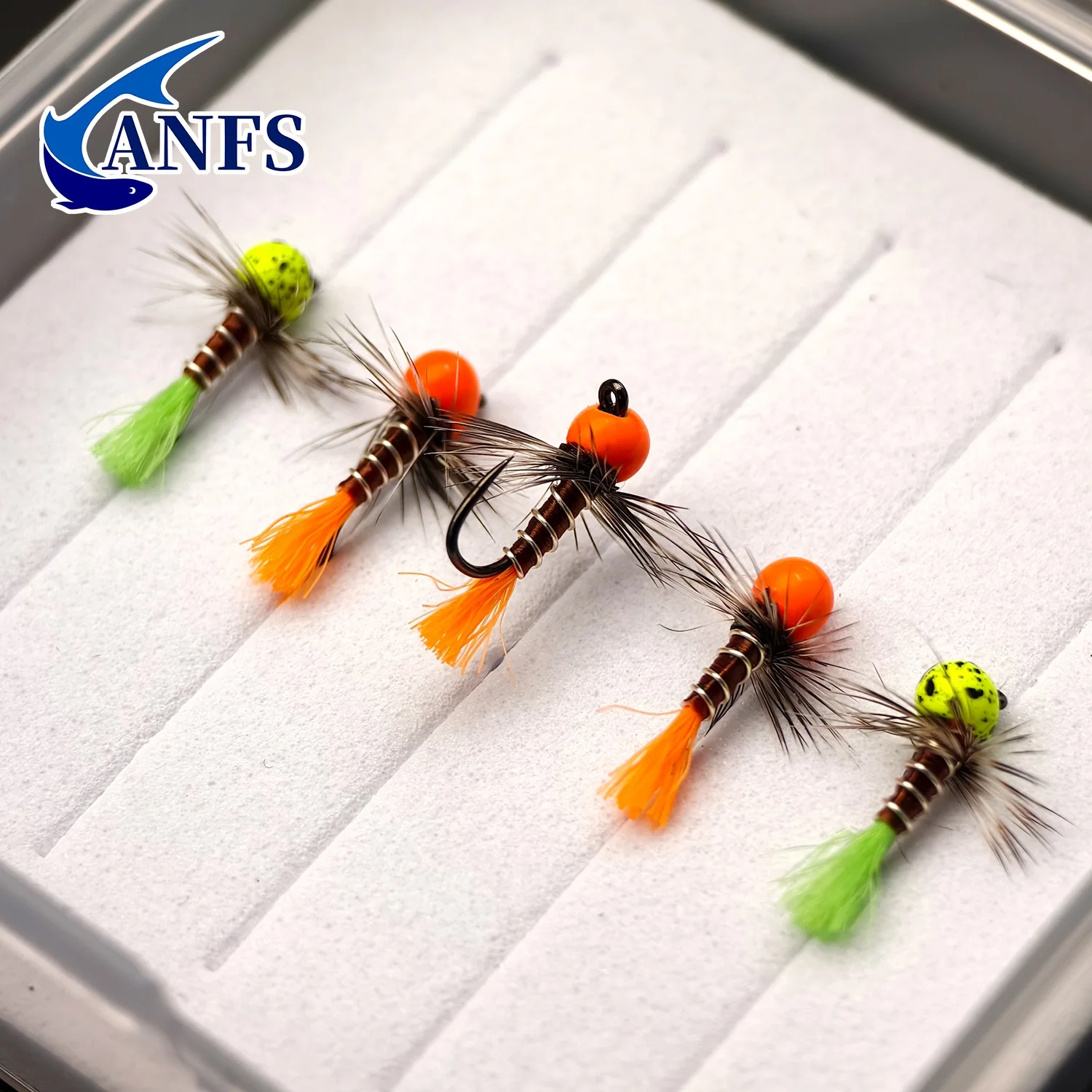 ANFS 5 uds plantilla de tungsteno ninfa sin púas mosca hundimiento rápido ninfa húmeda para trucha Grayling Bluegill señuelo de pesca en aguas profundas cebo - imagen 2