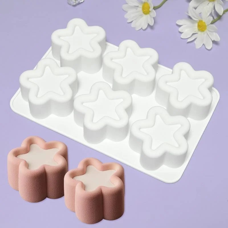 Moldes silicona estrella flor corazón – Repostería casera y gelatina - imagen 3