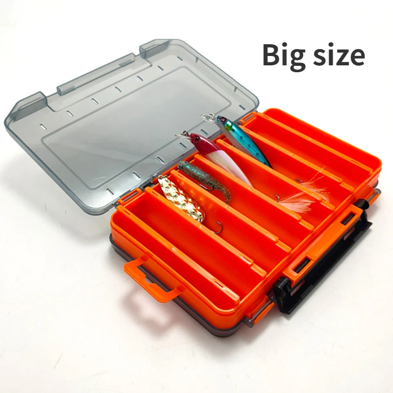 Caja de aparejos de pesca, almacenamiento de señuelos, 14 compartimentos, cajas de anzuelos de señuelo de doble cara, caja de almacenamiento de cebos, accesorios de pesca - imagen 3