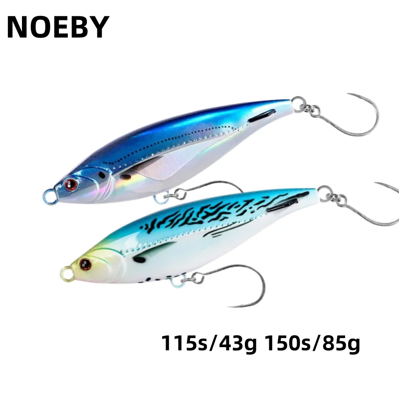 NOEBY-Stickbait-señuelo de pesca con lápiz que se hunde, fundición larga, cebos duros artificiales, señuelo de pesca de atún de lubina, 115mm 43g,150mm 85g