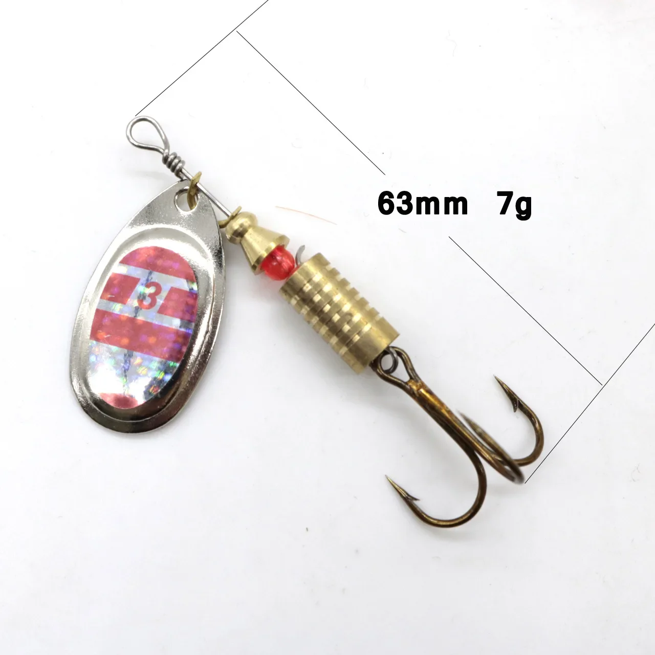 Señuelo de pesca giratorio con cuchara de Metal, juego de 10 piezas, Spoonbait Crankbaits, Wobblers de pesca para Lucio, Kit de ganchillo, cebo Artificial - imagen 2