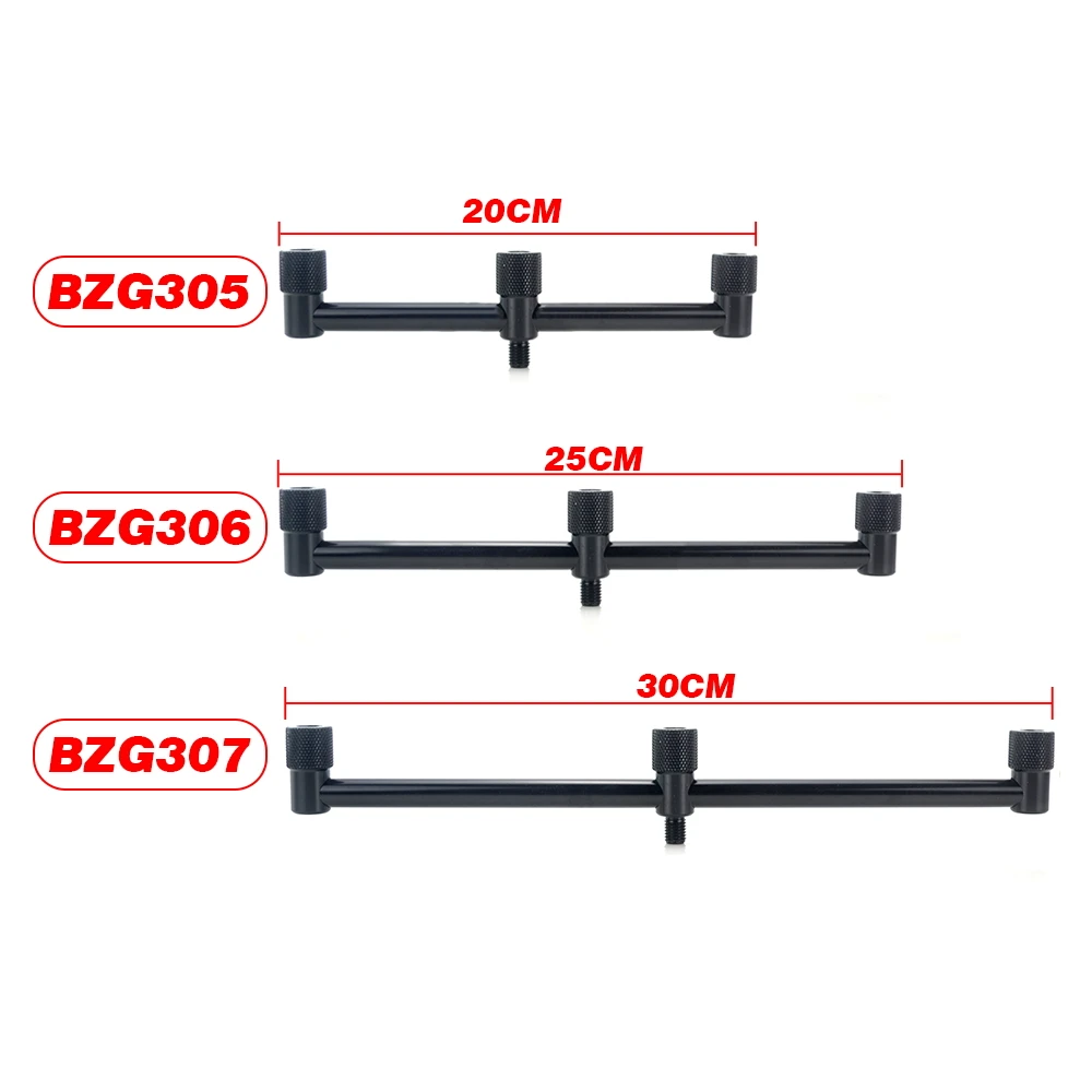 Barra de zumbido para pesca de carpa, 2 piezas, para 3 cañas de pescar, soporte de aluminio, accesorios de aparejos de pesca - imagen 3